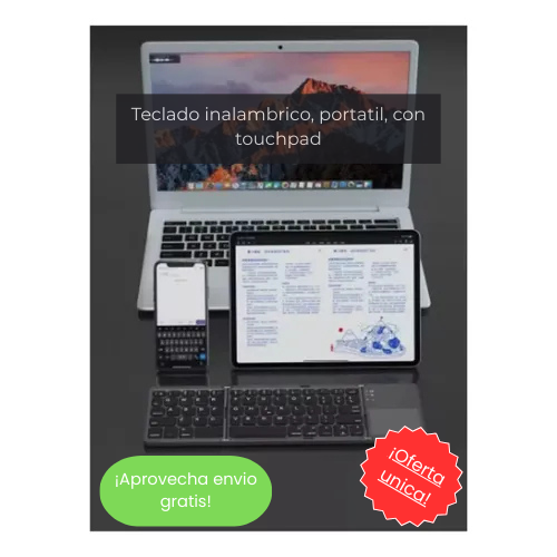 Teclado Plegable Inalambrico Tactil