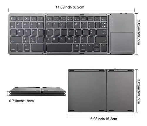 Teclado Plegable Inalambrico Tactil